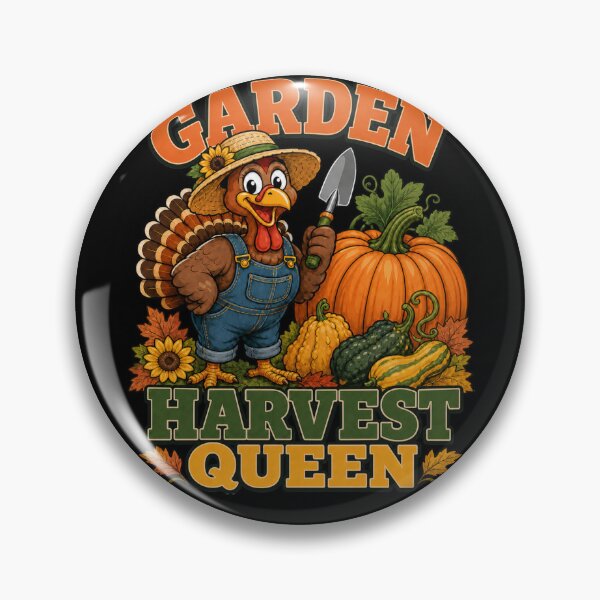 Item preview, Garden Harvest Queen Thanksgiving Turkey Gardener designed and sold by Design Vibras.