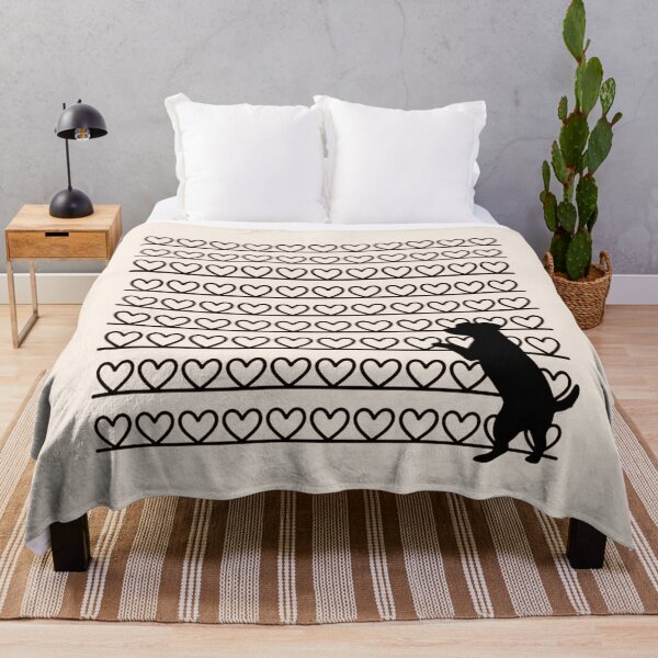 Item preview, Minimalist Line Art Hearts With Cute Dog Silhouette designed and sold by ANJ Creative Designs.