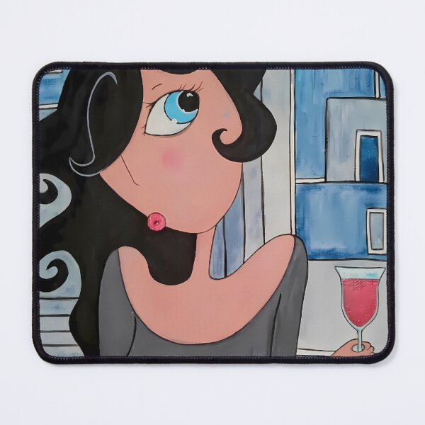 Item preview, Girl And Wine Glass designed and sold by Diarta.
