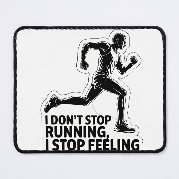Item preview, Determined Runner with Motivational Quote designed and sold by NiftyWrx.
