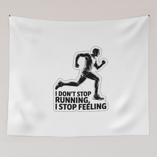 Item preview, Determined Runner with Motivational Quote designed and sold by NiftyWrx.