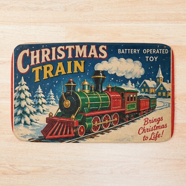 Item preview, Vintage Christmas Toy Label – Christmas Train designed and sold by Kenny8716.