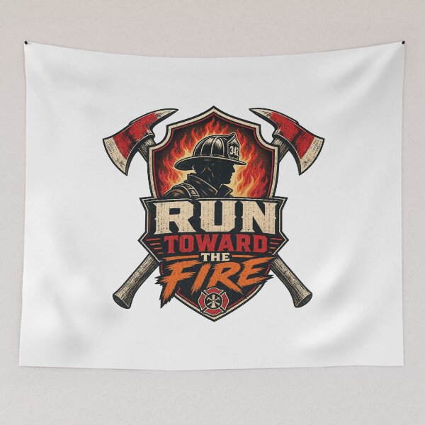 Item preview, Firefighter Run Toward The Fire Motivational Slogan gift for Firefighter designed and sold by LD ART.