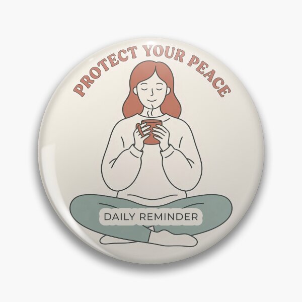 Item preview, Protect Your Peace Aesthetic Sticker & Mug | Mental Health Daily Reminder Retro Lifestyle Art designed and sold by Comfy Co..