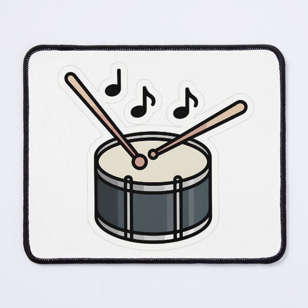 Item preview, Minimalist Drummer Kit with Musical Notes designed and sold by NiftyWrx.