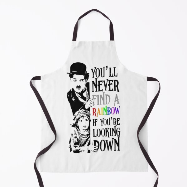 Item preview, Charlie Chaplin  you'll never find a rainbow if you're looking down designed and sold by Ademirdesign.