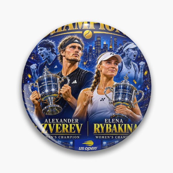 Item preview, TENNIS CHAMPIONS - ELENA RYBAKINA and ALEXANDER ZVEREV designed and sold by DBM Photo Art 1.