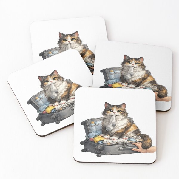 Item preview, Cute Calico Cat Inside Travel Suitcase designed and sold by UvooArt.