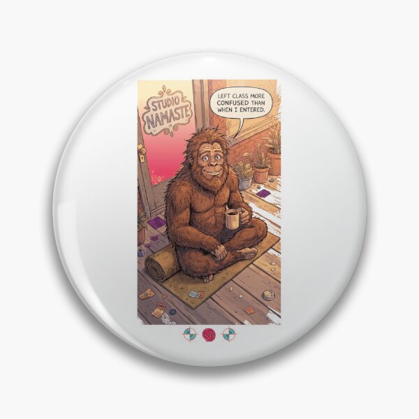 Item preview, Confused Sasquatch Yoga Class Funny Bigfoot Namaste Yogi T-Shirt designed and sold by Whimsy Trail Co.