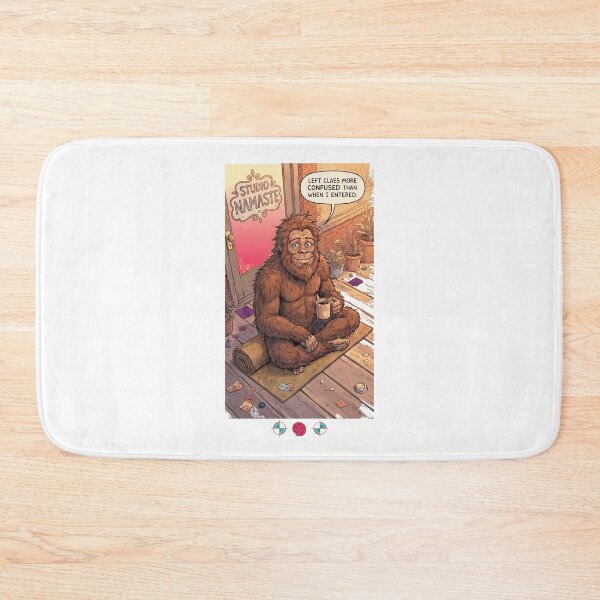 Item preview, Confused Sasquatch Yoga Class Funny Bigfoot Namaste Yogi T-Shirt designed and sold by Whimsy Trail Co.