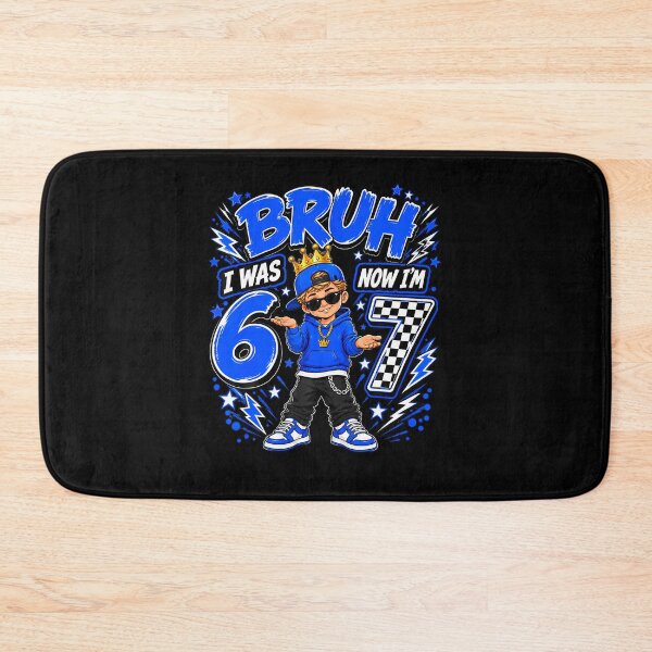 Item preview, Bruh I Was 6 Now Im 7 Turning 7Th Birthday Boy Kid Six Seven designed and sold by Alzasshop.