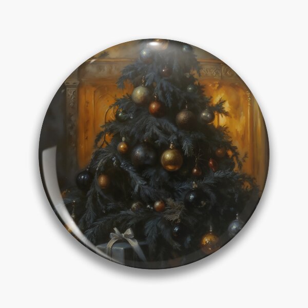 Item preview, Gothic Black Christmas Tree With Wrapped Gifts Painting designed and sold by DarkHolyQueen.