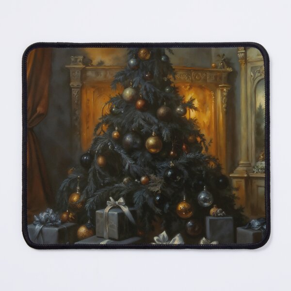 Item preview, Gothic Black Christmas Tree With Wrapped Gifts Painting designed and sold by DarkHolyQueen.