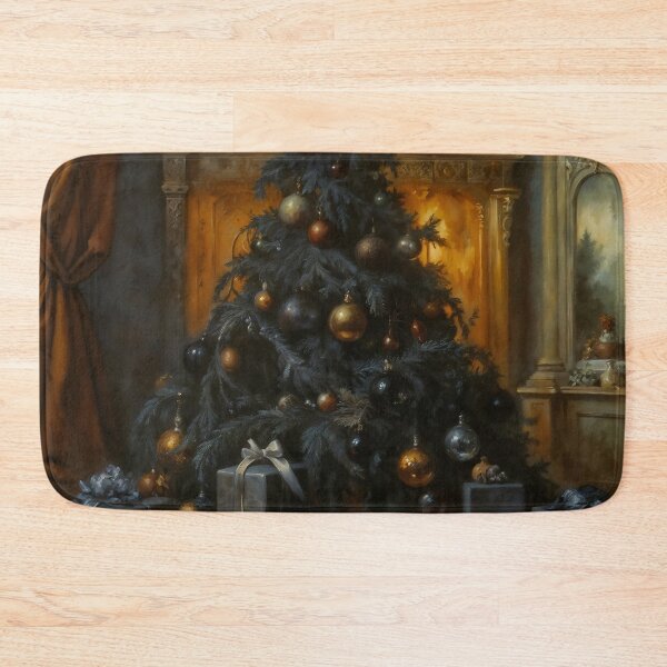 Item preview, Gothic Black Christmas Tree With Wrapped Gifts Painting designed and sold by DarkHolyQueen.