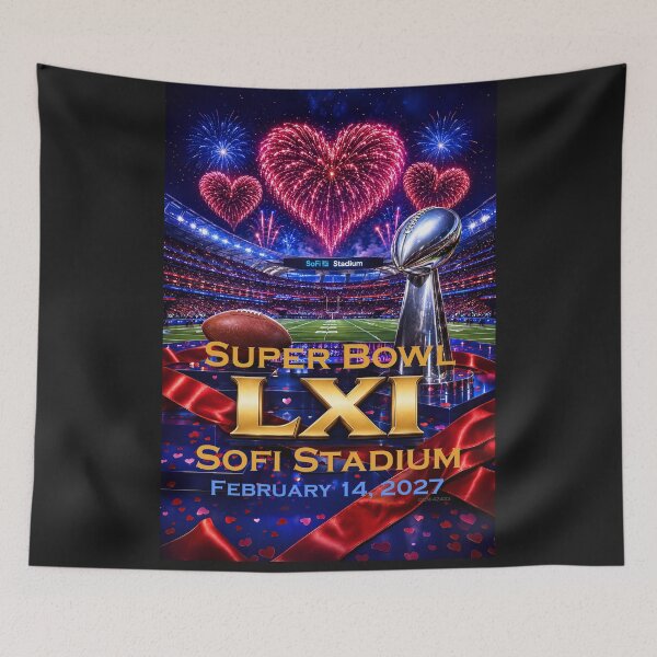 Item preview, Super Bowl LXI - Happy Valentine - Feb.14, 2027 - SoFi Stadium designed and sold by DBM Photo Art 1.