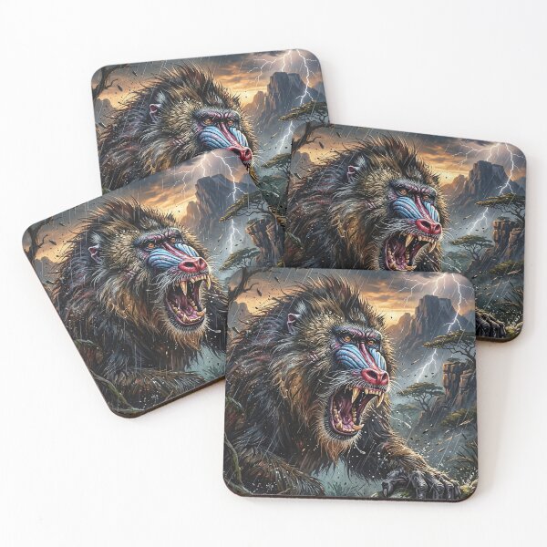 Item preview, Raging Mandrill - Epic Jungle Fantasy designed and sold by Lucid Dream Pixel.