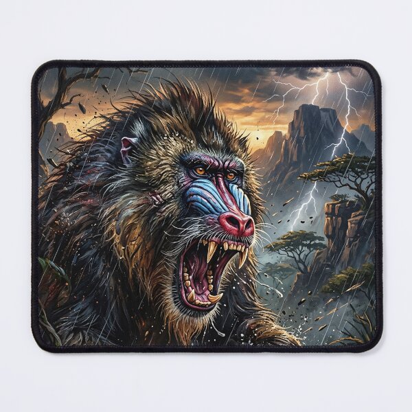 Item preview, Raging Mandrill - Epic Jungle Fantasy designed and sold by Lucid Dream Pixel.