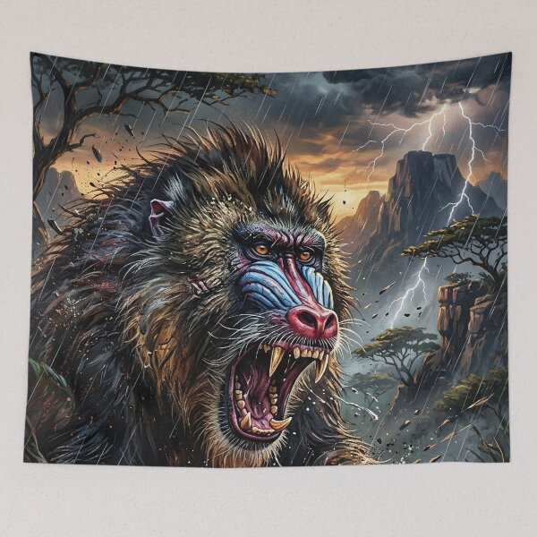Item preview, Raging Mandrill - Epic Jungle Fantasy designed and sold by Lucid Dream Pixel.