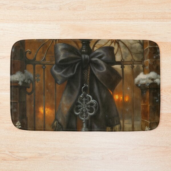 Item preview, Gothic Christmas Skeleton Key On Manor Gate Painting designed and sold by DarkHolyQueen.