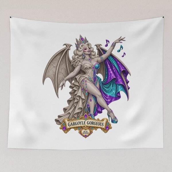 Item preview, SLAY QUEENS — A Haunted Drag Extravaganza - ⭐ Gargoyle Gorgeous ⭐ designed and sold by WheelieGdArt.