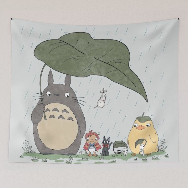 Item preview, Rainy Day Parade with Totoro and Friends designed and sold by katekrystal.