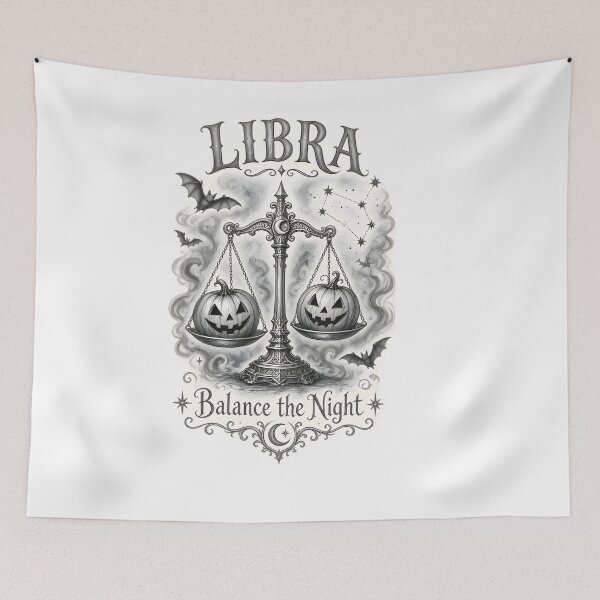 Item preview, Libra Halloween Balance The Night designed and sold by Zodiac Celestial Art.