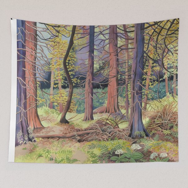 Item preview, Wellingtonia Woodland (acrylic on canvas) designed and sold by Painting By Nature.
