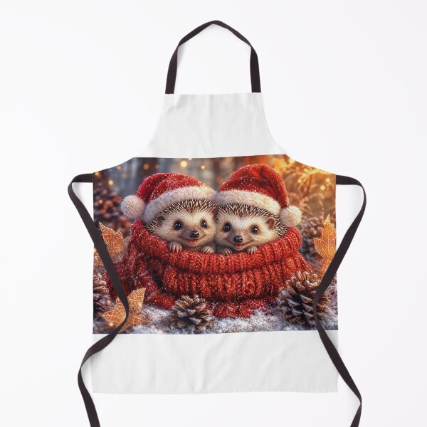 Item preview, Cute Christmas Hedgehogs Sharing a Festive Jumper designed and sold by acceleratorhams.