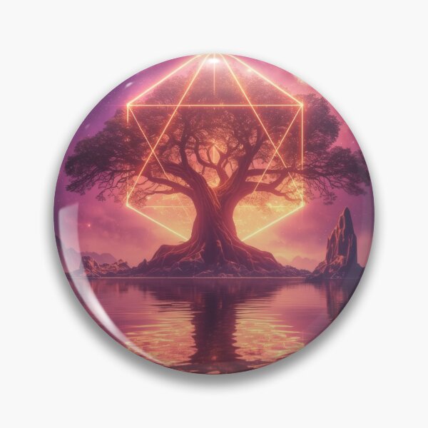 Item preview, Cosmic Tree of Life with Glowing Merkaba Prism designed and sold by monkeybusiness.pt.
