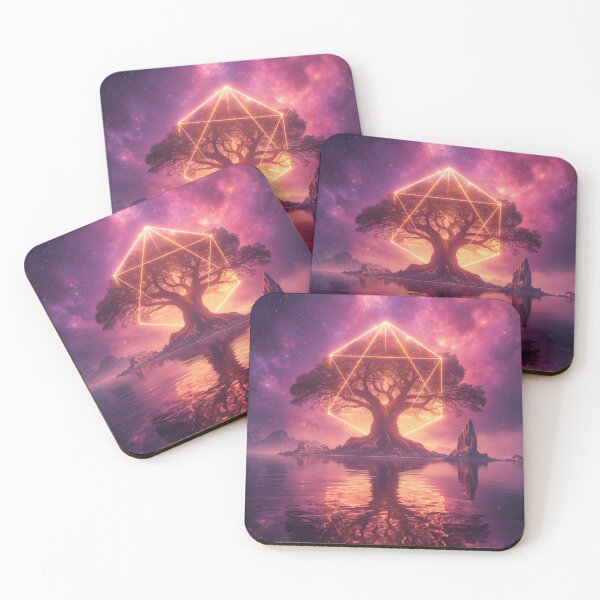 Item preview, Cosmic Tree of Life with Glowing Merkaba Prism designed and sold by monkeybusiness.pt.