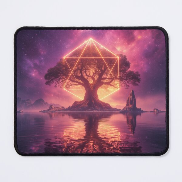 Item preview, Cosmic Tree of Life with Glowing Merkaba Prism designed and sold by monkeybusiness.pt.