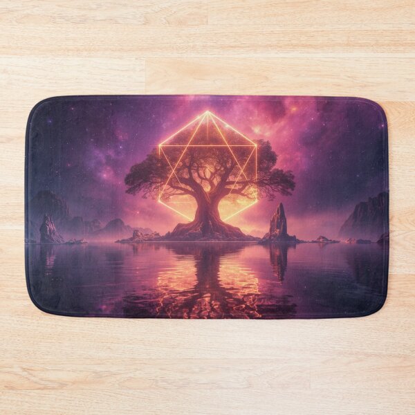 Item preview, Cosmic Tree of Life with Glowing Merkaba Prism designed and sold by monkeybusiness.pt.