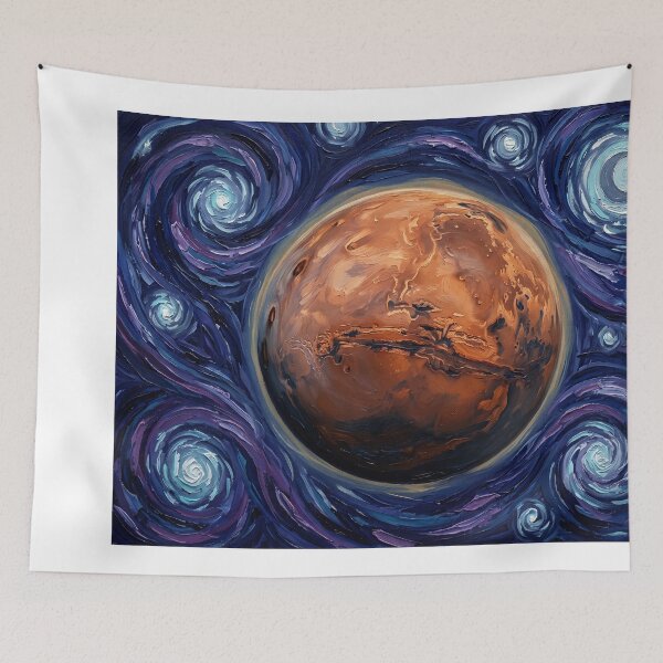 Item preview, Mars Starry Night Space Landscape designed and sold by Bad-Decisions-Designs.