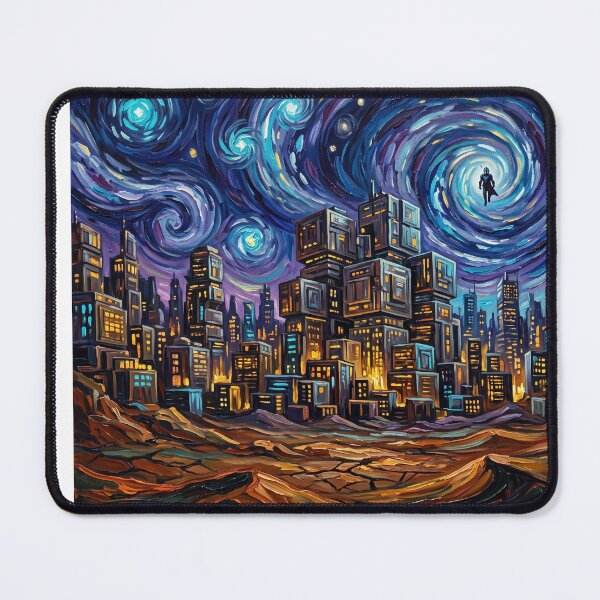 Item preview, Mandalore Starry Night Sci-Fi Landscape designed and sold by Bad-Decisions-Designs.