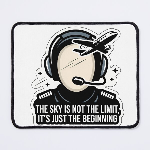 Item preview, Pilot's Headset with Motivational Aviation Quote designed and sold by NiftyWrx.