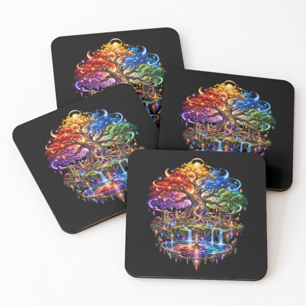 Item preview, Cosmic World Tree – Rainbow Celestial Life designed and sold by TroviTutto.