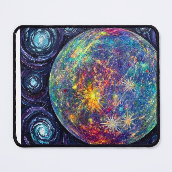 Item preview, Mercury Starry Night Space Landscape designed and sold by Bad-Decisions-Designs.