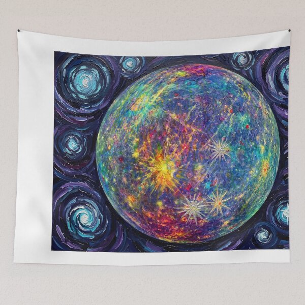 Item preview, Mercury Starry Night Space Landscape designed and sold by Bad-Decisions-Designs.