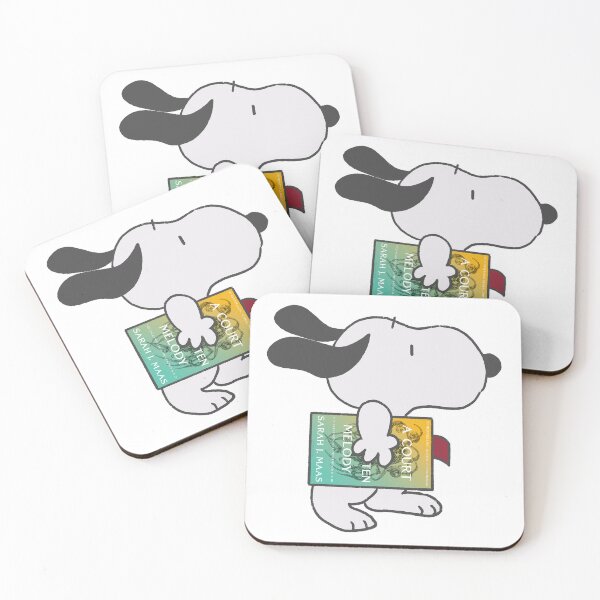 Item preview, snoopy reading a court of forgotten melody designed and sold by liveawhimsylife.