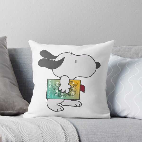 Item preview, snoopy reading a court of forgotten melody designed and sold by liveawhimsylife.