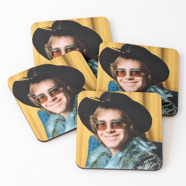 Item preview, Elton John in a Cowboy Hat – Colorful 1970s Portrait designed and sold by LuluLeb.