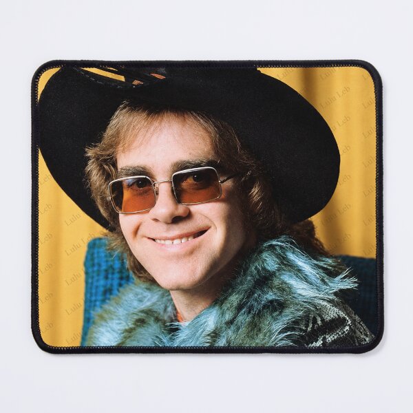 Item preview, Elton John in a Cowboy Hat – Colorful 1970s Portrait designed and sold by LuluLeb.