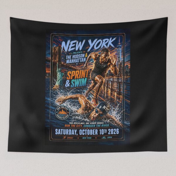 Item preview, NEW YORK - The Hudson & Manhattan - Sprint & Swim - Oct. 10th 2026 designed and sold by DBM Photo Art 1.