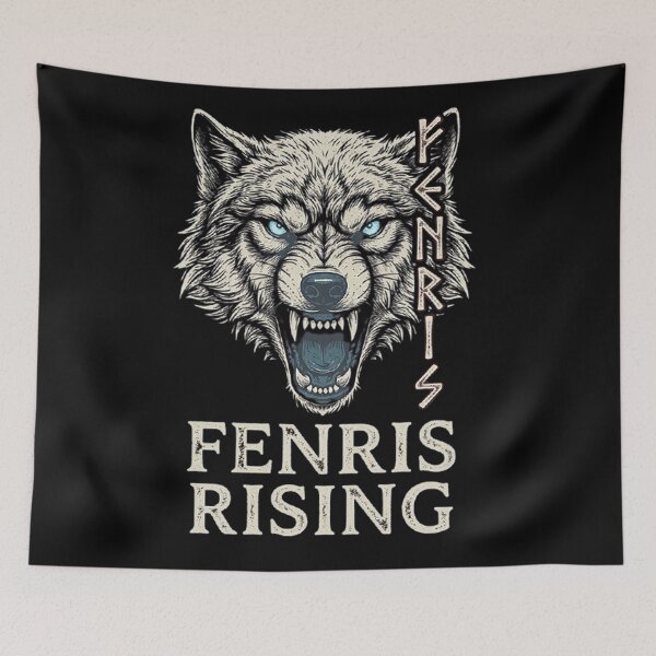 Item preview, Fenrir Wolf – Norse Mythology Viking Illustration designed and sold by Dogandesighn.