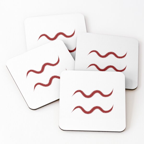 Item preview, Dark Red Aquarius Zodiac Symbol Design designed and sold by pattern-archive.