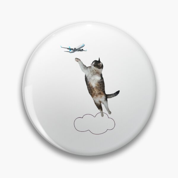 Item preview, Giant Cat Attacking Airplane Funny Meme designed and sold by CalmiSpace.