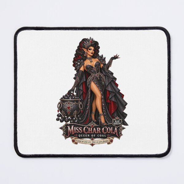 Item preview, SLAY QUEENS — A Haunted Drag Extravaganza - ⭐ Miss Char Cola — Queen of Coal ⭐ designed and sold by WheelieGdArt.