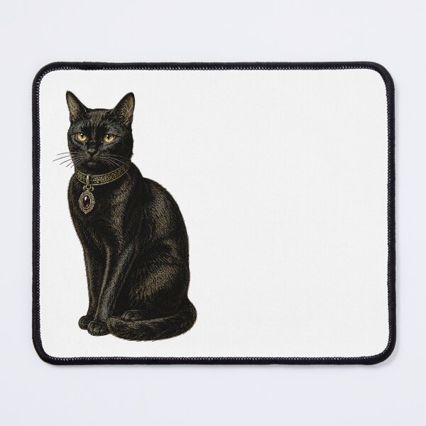 Item preview, Vintage Gothic Black Cat Illustration designed and sold by Impossible Archive.