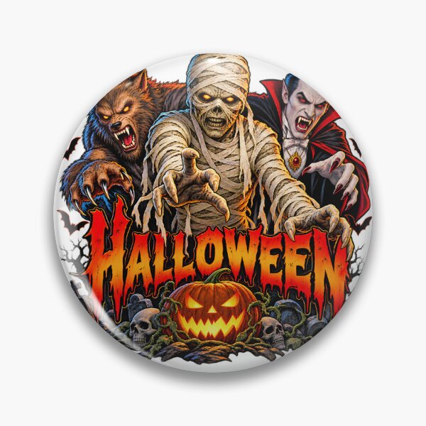 Item preview, Halloween with Dracula, The Mummy and The Wolfman designed and sold by Moviebuff91.