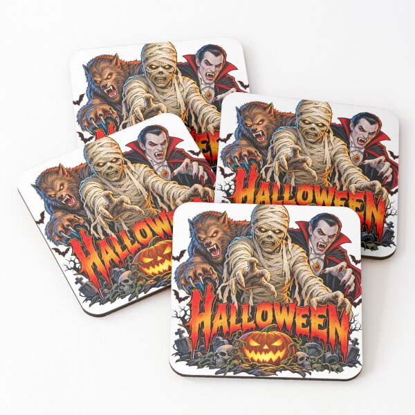Item preview, Halloween with Dracula, The Mummy and The Wolfman designed and sold by Moviebuff91.
